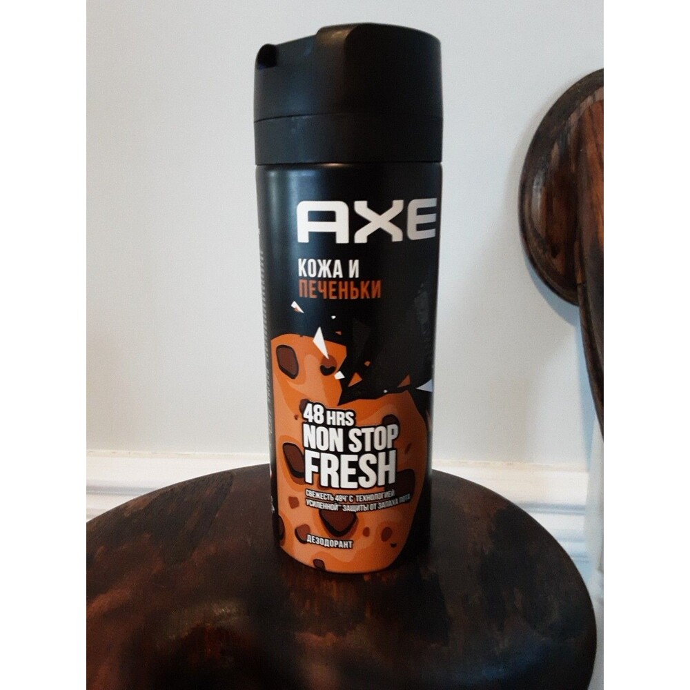 3 Pack AXE BODY SPRAY LEATHER COOKIES  48 HOURS FRESH 3 PIECES  150 ML